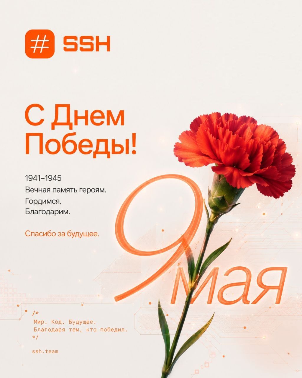 Команда SSH поздравляет с Днём Победы!